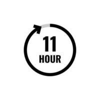 Hour Clock Count Simple Vector Icon