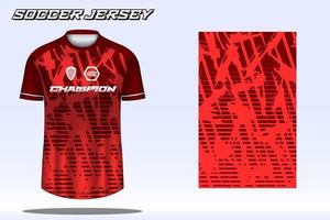 Soccer jersey sport t-shirt design mockup for football club vector