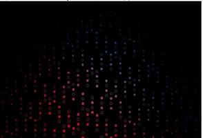 Dark Blue, Red vector background with bubbles.