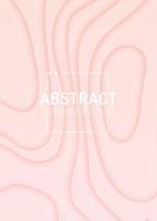 Abstract warm light gradient background with 3D lines vector