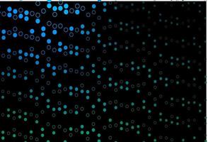 Dark Blue, Green vector background with bubbles.