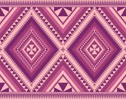 Ethnic folk geometric seamless pattern in purple tone in vector illustration design for fabric, mat, carpet, scarf, wrapping paper, tile and more