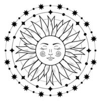 Sun vector icon design. Flat icon of sun.