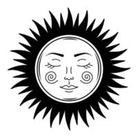 Sun vector icon design. Flat icon of sun.