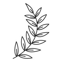 Laurel wreath vector icon design. Circle flat icon.