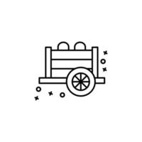 Mine wagon old history vector icon