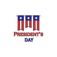 President day garland vector icon