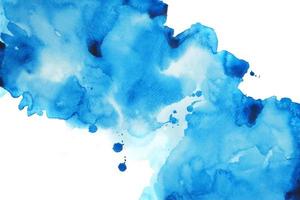 índigo azul acuarela mano pintura y chapoteo resumen textura en blanco papel antecedentes. foto