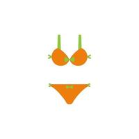 bikini color desde brasileño carnaval conjunto vector icono