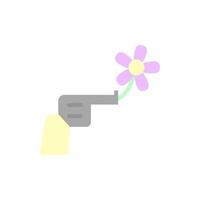 Revolver, flower vector icon