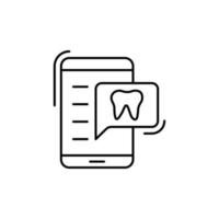 Smartphone tooth bubble vector icon