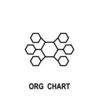 Organizational chart vector icon