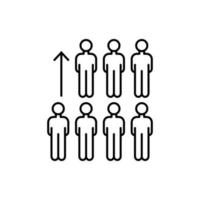 Growth demograpic men vector icon