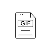 File, document, GIF vector icon