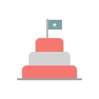 Cake USA flag vector icon