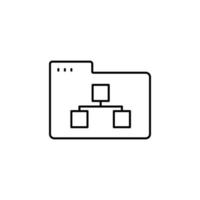 Folder analysis vector icon