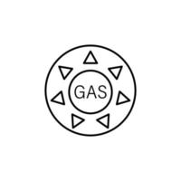 gas, energía vector icono