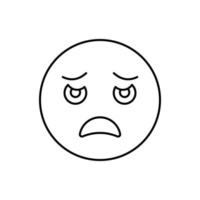 Sad, surprised, emotions vector icon