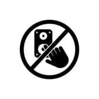 do not touch the music column vector icon