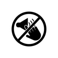 don't touch, sound vector icon