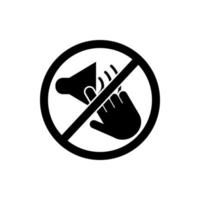 don't touch, sound vector icon