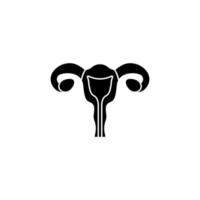 Uterine, gynecology organ vector icon