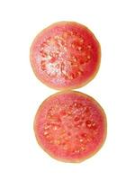 Sliced guava isolated on white background photo