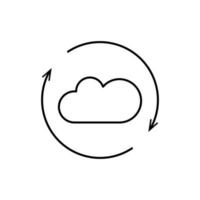 Cloud computing, refresh, SEO vector icon