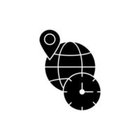 Location global time vector icon