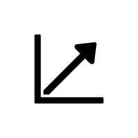 Chart arrow line vector icon