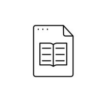 archivo, documento, libro vector icono