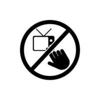 do not touch the TV vector icon