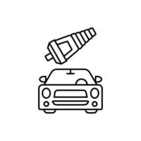 Machine connector plug, car repair vector icon