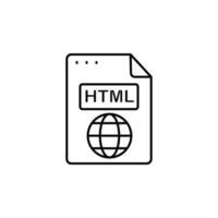 File, document, globe, HTML vector icon