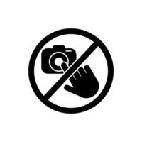 do not touch the camera vector icon