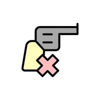 Revolver, prohibit vector icon