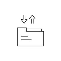 Folder, upload, download vector icon