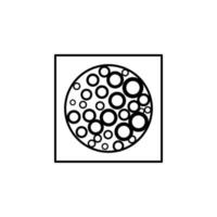 virus under the microscope vector icon