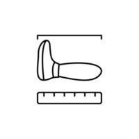 Measuring, prosthesis vector icon