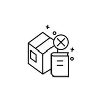 Guide, package, box, book vector icon