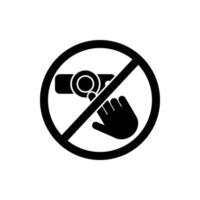 not touch projector vector icon