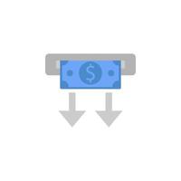 Atm, cash out, withdraw, money, banking two color blue and gray vector icon