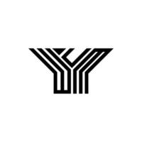 diseño creativo del logotipo de la letra wum con gráfico vectorial, logotipo simple y moderno de wum. vector