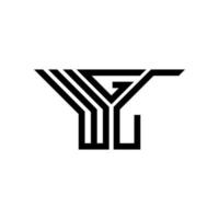 diseño creativo del logotipo de la letra wgl con gráfico vectorial, logotipo simple y moderno de wgl. vector