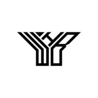 diseño creativo del logotipo de la letra whb con gráfico vectorial, logotipo simple y moderno de whb. vector
