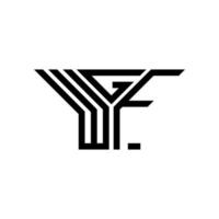 diseño creativo del logotipo de la letra wgf con gráfico vectorial, logotipo simple y moderno de wgf. vector