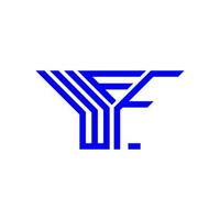 diseño creativo del logotipo de la letra wff con gráfico vectorial, logotipo simple y moderno de wff. vector