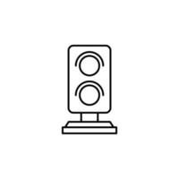 Traffic light railway vector icon