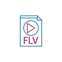 vídeo producción, flv vector icono