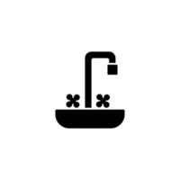 Faucet, drop, sink vector icon